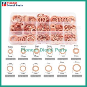 280 Pieces M5-M20 Flat Sealing Ring Solid Copper Washer Assortment Kit